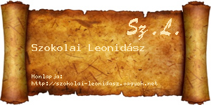 Szokolai Leonidász névjegykártya