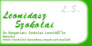 leonidasz szokolai business card